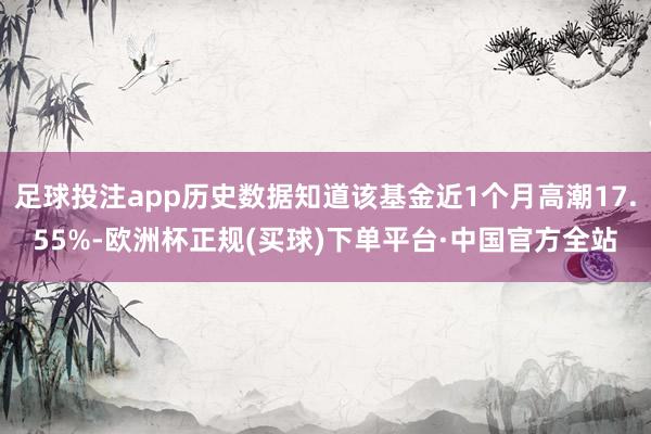 足球投注app历史数据知道该基金近1个月高潮17.55%-欧洲杯正规(买球)下单平台·中国官方全站