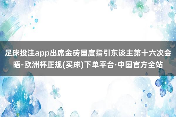 足球投注app出席金砖国度指引东谈主第十六次会晤-欧洲杯正规(买球)下单平台·中国官方全站