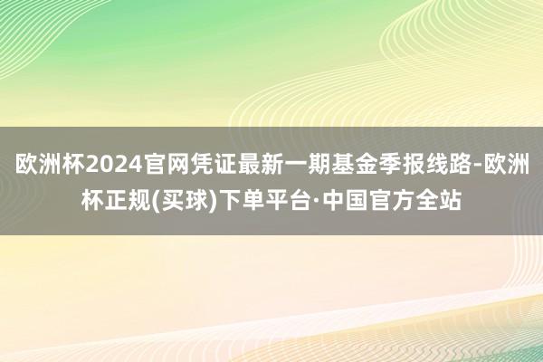 欧洲杯2024官网凭证最新一期基金季报线路-欧洲杯正规(买球)下单平台·中国官方全站