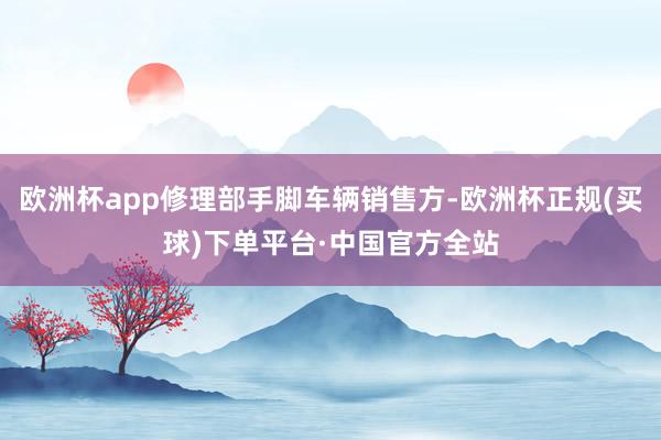 欧洲杯app修理部手脚车辆销售方-欧洲杯正规(买球)下单平台·中国官方全站