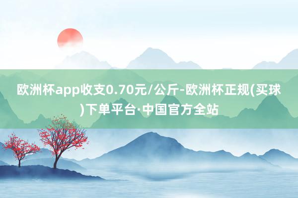 欧洲杯app收支0.70元/公斤-欧洲杯正规(买球)下单平台·中国官方全站