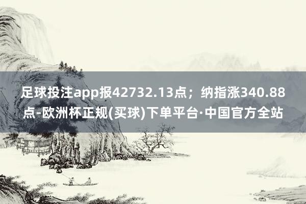 足球投注app报42732.13点；纳指涨340.88点-欧洲杯正规(买球)下单平台·中国官方全站